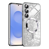 Husa pentru Samsung Galaxy S25, Techsuit Lux Glitter MagSafe, argintiu