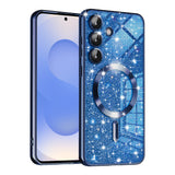 Husa pentru Samsung Galaxy S25, Techsuit Lux Glitter MagSafe, albastru