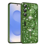 Husa pentru Samsung Galaxy S25, Techsuit Lux Glitter MagSafe, albastru