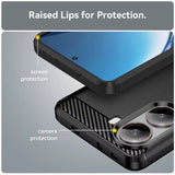 Husa pentru Xiaomi POCO X7 Pro, Techsuit Carbon Silicone, negru