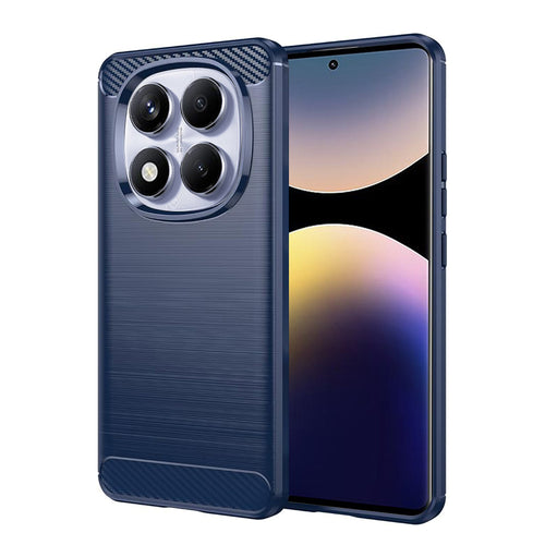 Husa pentru Xiaomi Redmi Note 14 Pro 4G, Techsuit Carbon Silicone, albastru
