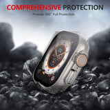 Folie Sticla Apple, Techsuit Defense360 Pro Watch Ultra Ultra 2 Ultra 3 Koff D77310, negru