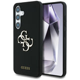 Husa pentru Samsung Galaxy S25, Guess Silicone 4G Big Metal Logo (GUHCS25SS4SMDK), negru