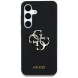 Husa pentru Samsung Galaxy S25, Guess Silicone 4G Big Metal Logo (GUHCS25SS4SMDK), negru