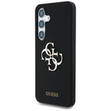 Husa pentru Samsung Galaxy S25 Ultra, Guess Silicone 4G Big Metal Logo (GUHCS25LS4SMDK), negru