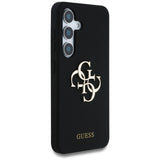 Husa pentru Samsung Galaxy S25 Ultra, Guess Silicone 4G Big Metal Logo (GUHCS25LS4SMDK), negru