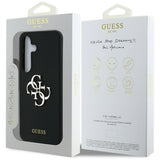 Husa pentru Samsung Galaxy S25 Ultra, Guess Silicone 4G Big Metal Logo (GUHCS25LS4SMDK), negru