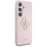 Husa pentru Samsung Galaxy S25, Guess Silicone 4G Big Metal Logo (GUHCS25SS4SMDP), roz