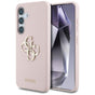Husa pentru Samsung Galaxy S25, Guess Silicone 4G Big Metal Logo (GUHCS25SS4SMDP), roz