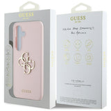 Husa pentru Samsung Galaxy S25, Guess Silicone 4G Big Metal Logo (GUHCS25SS4SMDP), roz