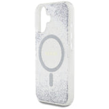 Husa pentru iPhone 16, Guess Hardcase Resin Gradient Glitter MagSafe (GUHMP16SRGRGES), argintiu