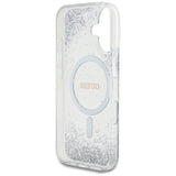 Husa pentru iPhone 16, Guess Hardcase Resin Gradient Glitter MagSafe (GUHMP16SRGRGES), argintiu