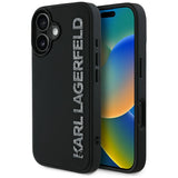 Husa pentru iPhone 16, Karl Lagerfeld 3D Design (KLHCP16SRBKGVCK), negru