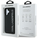 Husa pentru iPhone 16, Karl Lagerfeld 3D Design (KLHCP16SRBKGVCK), negru