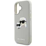 Husa pentru iPhone 16, Karl Lagerfeld 3D Design (KLHCP16SRBCKCHLE), bej