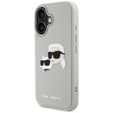 Husa pentru iPhone 16, Karl Lagerfeld 3D Design (KLHCP16SRBCKCHLE), bej