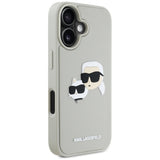 Husa pentru iPhone 16, Karl Lagerfeld 3D Design (KLHCP16SRBCKCHLE), bej