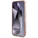 Husa pentru Samsung Galaxy S25, Guess IML Glitter Circle MagSafe (GUHMS25SHFGEREP), roz