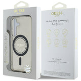 Husa pentru Samsung Galaxy S25, Guess IML Rhinestones MagSafe (GUHMS25SPFTDTEK), negru