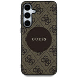 Husa pentru Samsung Galaxy S25 Plus, Guess 4G Circle Classic Logo MagSafe (GUHMS25MP4PGRSGW), maro