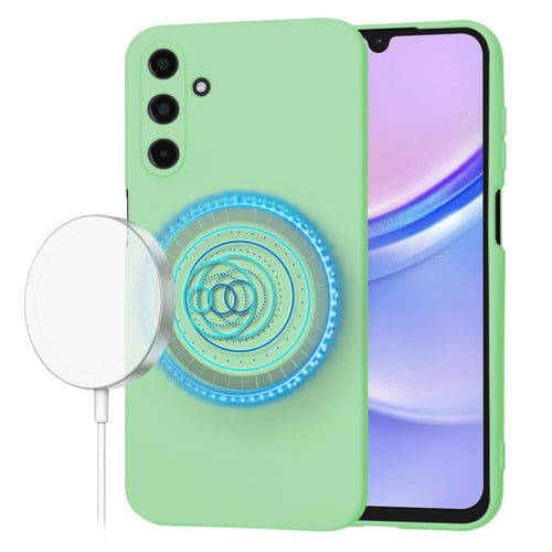 Husa pentru Samsung Galaxy A15 4G, Techsuit SoftFlex MagSafe, verde deschis