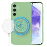 Husa pentru Samsung Galaxy A55 5G, Techsuit SoftFlex MagSafe, verde deschis