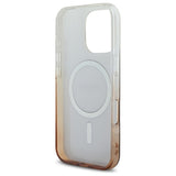 Husa pentru iPhone 16 Pro, Guess IML Glitter Gradient MagSafe (GUHMP16LHGRCELW), maro