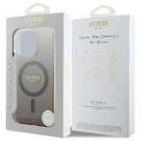 Husa pentru iPhone 16 Pro, Guess IML Glitter Gradient MagSafe (GUHMP16LHGRCELW), maro