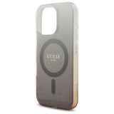 Husa pentru iPhone 16 Pro, Guess IML Glitter Gradient MagSafe (GUHMP16LHGRCELW), maro