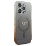 Husa pentru iPhone 16 Pro, Guess IML Glitter Gradient MagSafe (GUHMP16LHGRCELW), maro