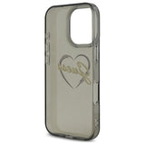 Husa pentru iPhone 16 Pro Max, Guess Hardcase IML Heart (GUHCP16XHCHGSPK), negru