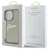 Husa pentru iPhone 16 Pro, Guess Hardcase IML Heart (GUHCP16LHCHGSPK), negru