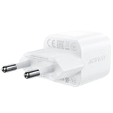 Incarcator retea Acefast Set (A77), Type-C Cable Included, Type-C Mini GaN Charger, PD30W, Power Delivery, alb