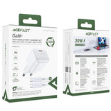 Incarcator retea Acefast Set (A77), Type-C Cable Included, Type-C Mini GaN Charger, PD30W, Power Delivery, alb
