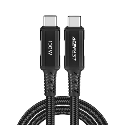 Cablu Acefast de date (C4-03), Type-C to Type-C, 100W, 5A, 480Mb/s, Incarcare rapida, 2m, negru