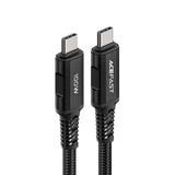 Cablu Acefast de date (C4-03), Type-C to Type-C, 100W, 5A, 480Mb/s, Incarcare rapida, 2m, negru