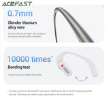Casti wireless Acefast (FA002), pentru Sports, Bluetooth V5.3, IP54, 500mAh, alb