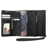 Husa pentru Samsung Galaxy S25 Ultra, Spigen Wallet S (ACS09124), negru