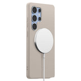 Husa pentru Samsung Galaxy S25 Ultra, Spigen Silicone Fit MagSafe (ACS09165), bej