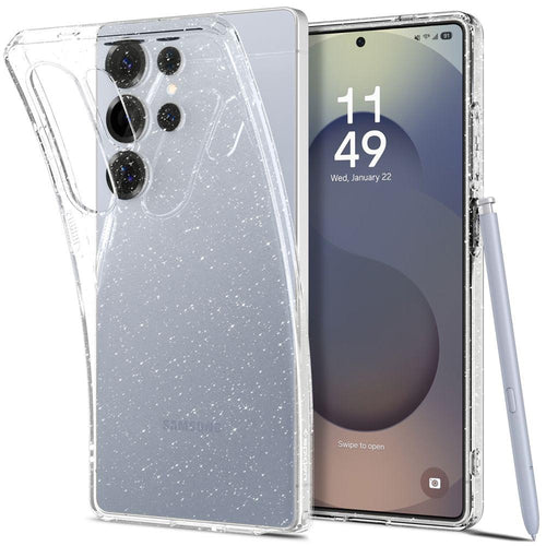 Husa pentru Samsung Galaxy S25 Ultra, Spigen Liquid Crystal Glitter (ACS08950), transparenta