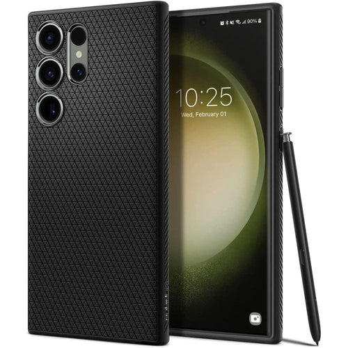 Husa pentru Samsung Galaxy S23 Ultra, Spigen Liquid Air (ACS05614), negru