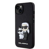Husa Karl Lagerfeld compatibila cu iPhone 14 Pro, TPU, piele ecologica Saffiano, Negru