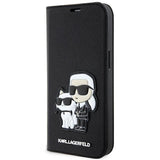 Husa tip carte Karl Lagerfeld compatibila cu iPhone 14, TPU, Negru