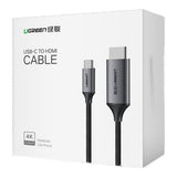 Adaptor UGREEN, Video Cable Mm142 50570 Type-C to HDMI 4k 60hz 1 5m Black Koff A3d2de, Negru