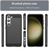 Husa pentru Samsung Galaxy S23 Plus, Techsuit Carbon Silicone, albastru