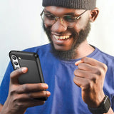 Husa pentru Samsung Galaxy S23, Techsuit Carbon Silicone, albastru