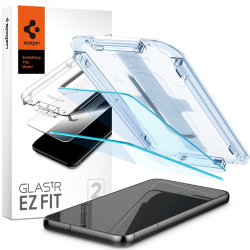 Folie de protectie pentru Samsung Galaxy S23, Spigen (2 pack) Glas.tR EZ-FIT (AGL05958)