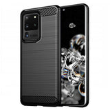 Husa pentru Samsung Galaxy S20 Ultra 5G, Techsuit Carbon Silicone, albastru