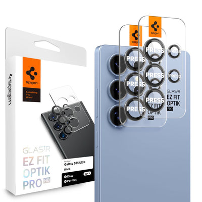 Folie de protectie pentru Samsung Galaxy S25 Ultra, Spigen (2 pack) Optik.tR EZ Fit Pro Camera Glass (AGL09084)