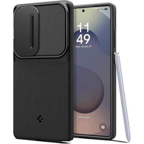 Husa pentru Samsung Galaxy S25 Ultra, Spigen Optik Armor (ACS08969), negru